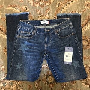 CAbi style 3937 Women's Dark Blue Star Boyfriend Jeans